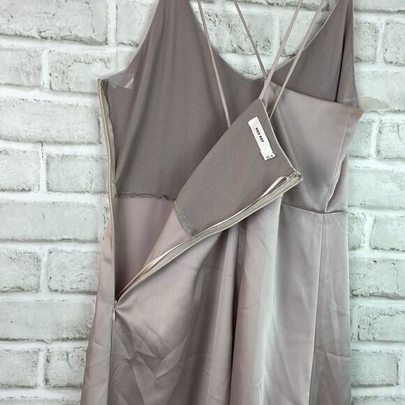 Mod Ref Maxi Slip Dress Criss Cross Back Champagne Size Medium - Picture 4 of 8